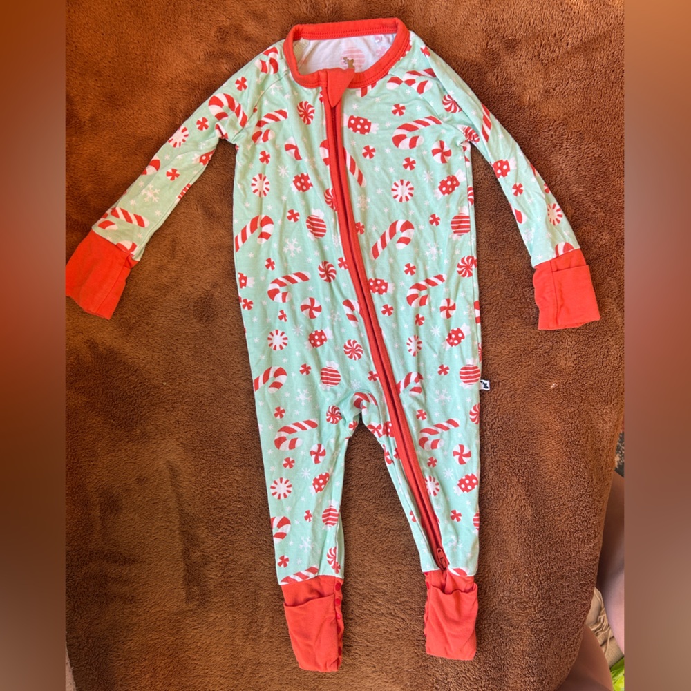 Festive Red and Green Kids One Piece